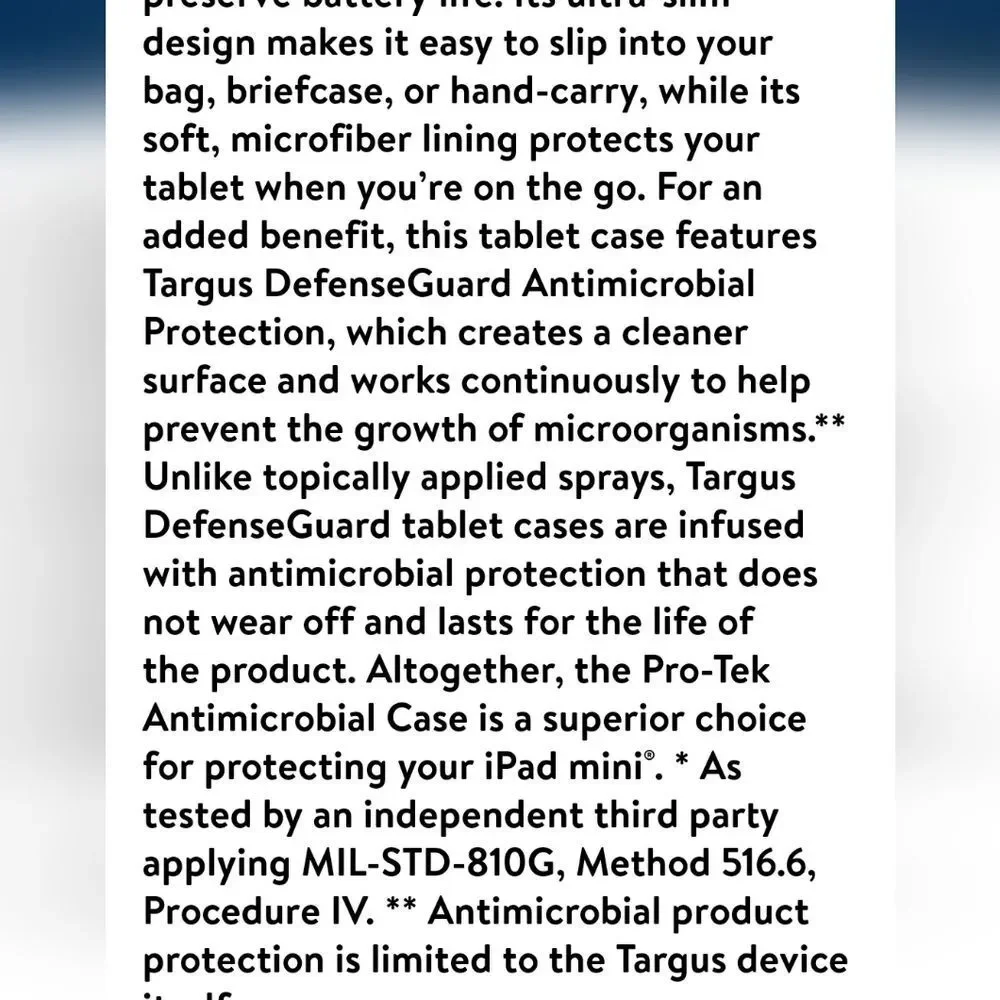 Tarsus Pro- Tek IPad Mini 6‎ Antimicrobial Case